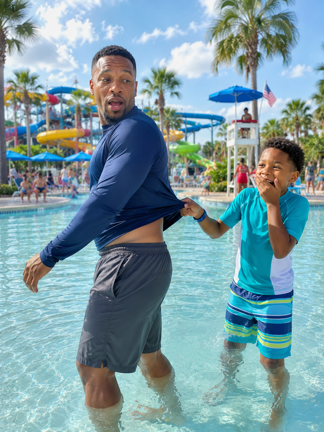 My Husband of 22 Years Refused to Take His Long-Sleeve Shirt off at the Water Park – When Our 9-Year-Old Son Yanked It Up, I Discovered the Devastating Truth