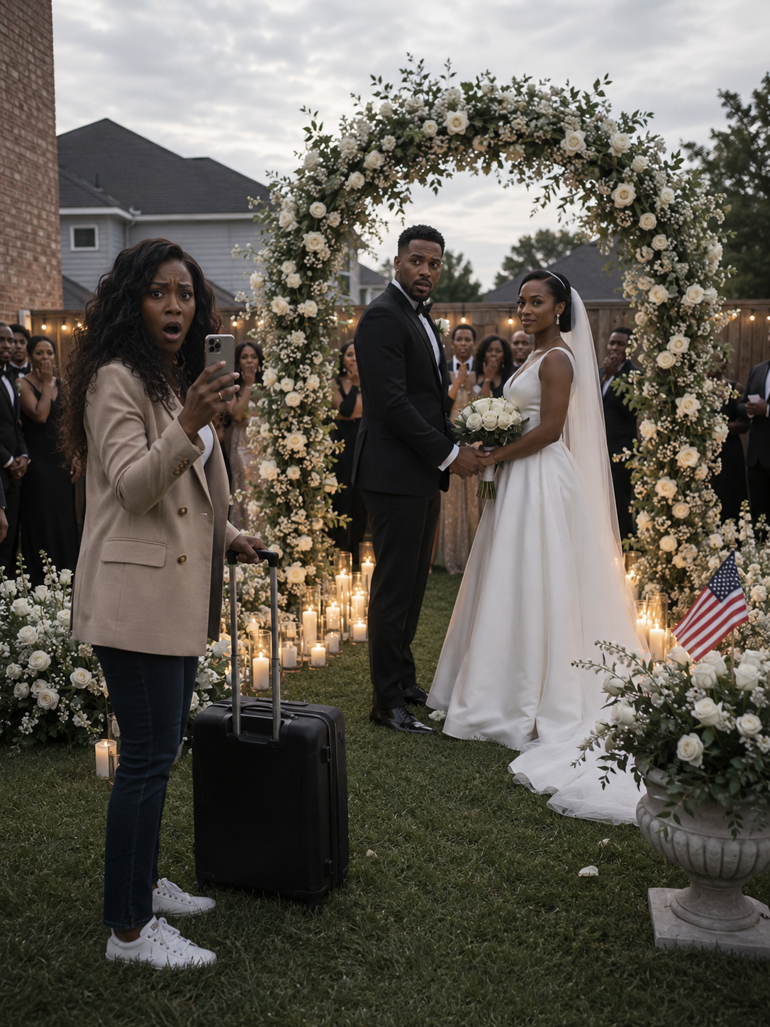 I came home two days early, expecting to surprise my boyfriend—only to find my backyard glowing with wedding lights. My best friend stood in a white dress, holding his hands beneath an arch built with flowers I had chosen.