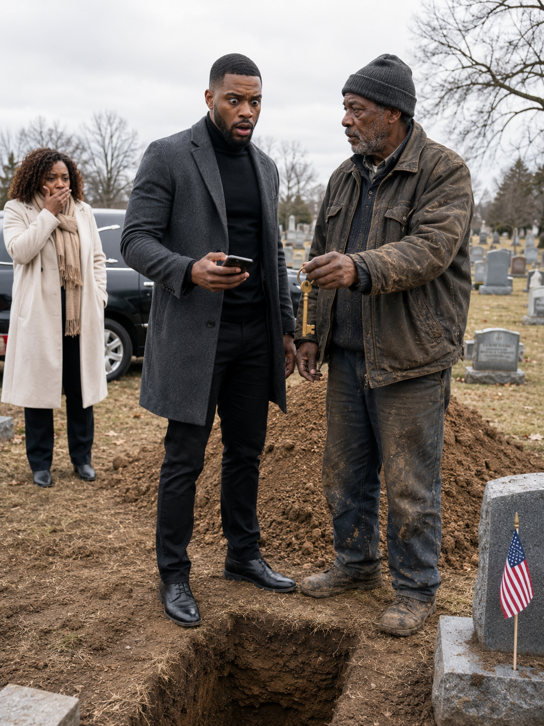 At My Father’s Graveside A Gravedigger Revealed The Coffin Was Empty And Handed Me A Key To The Truth