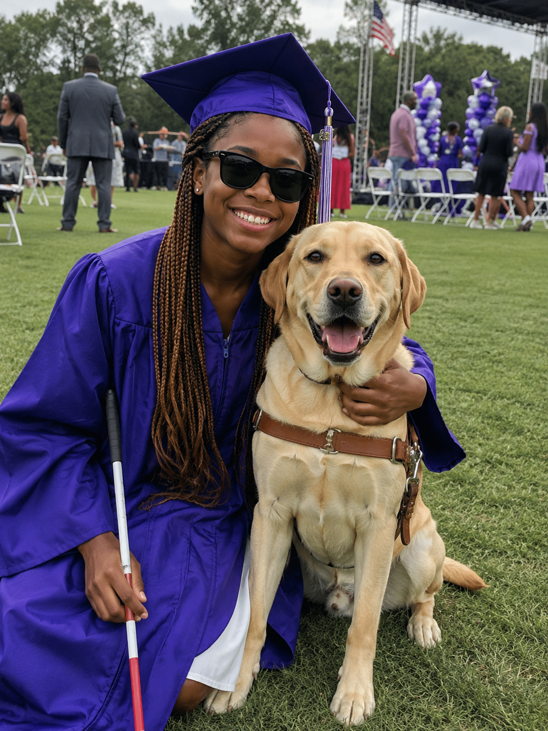 At Graduation, My Blin:d Daughter's Guide Dog Started Barking at a Man – Then I Looked Up, and When I Saw Who Was Standing in Front of Me, My Knees Went Weak