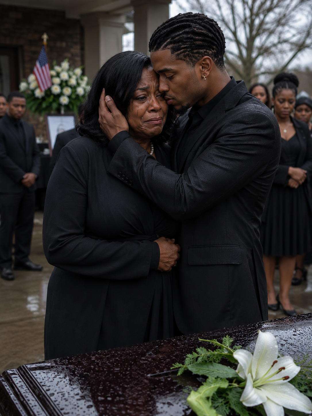 At my husband’s funeral, my son squeezed my hand. And he whispered, “You’re no longer part of this family.”