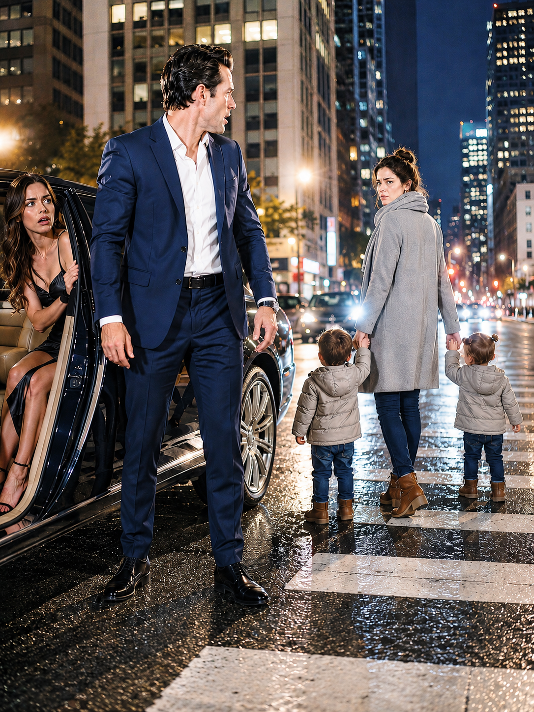 A Billionaire Took His Mistress Home — Then Froze Seeing His Ex Wife Crossing With Twins
