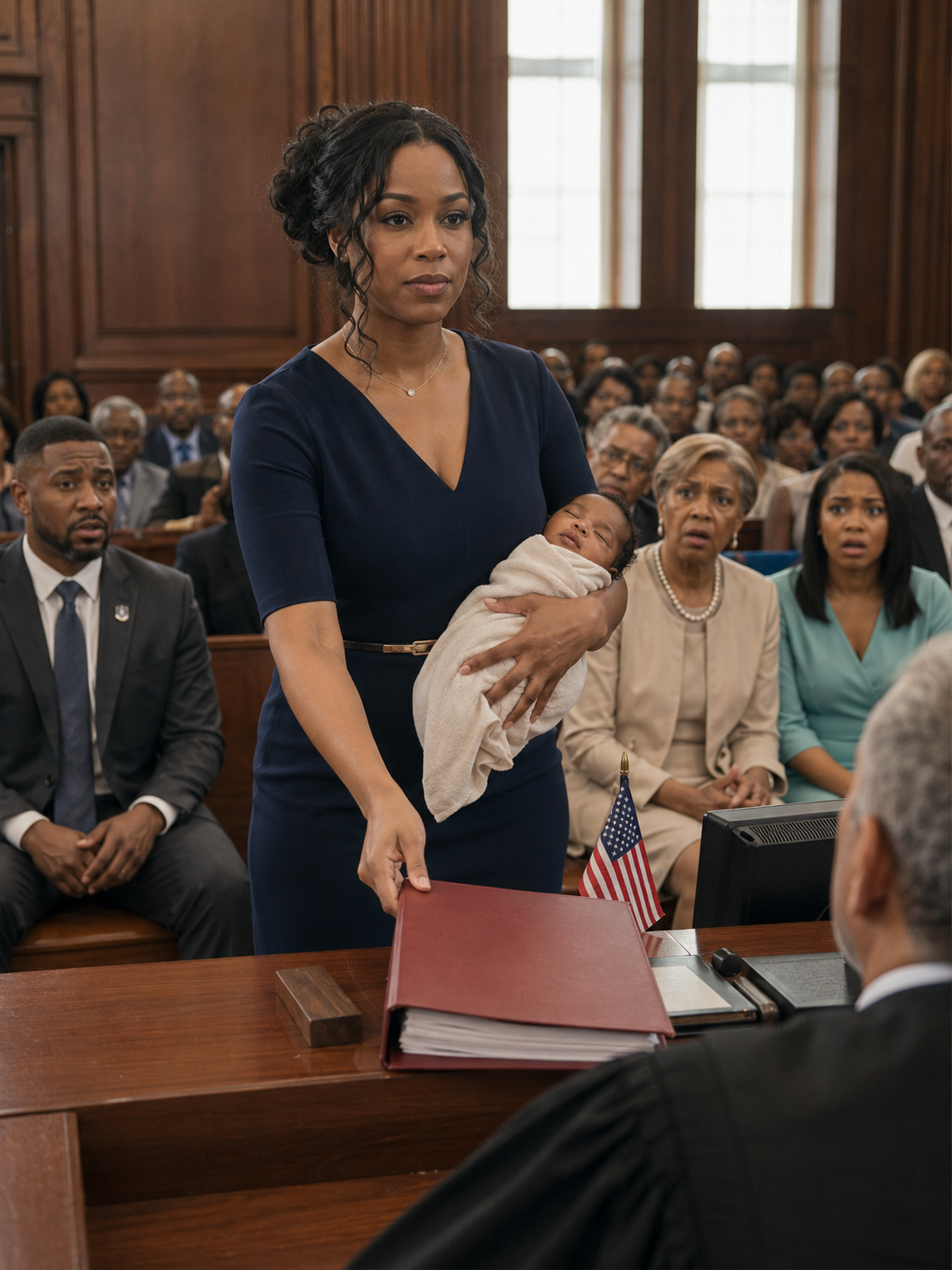 I walked into court holding my newborn son while my husband’s lawyer smiled like I was already defeated.