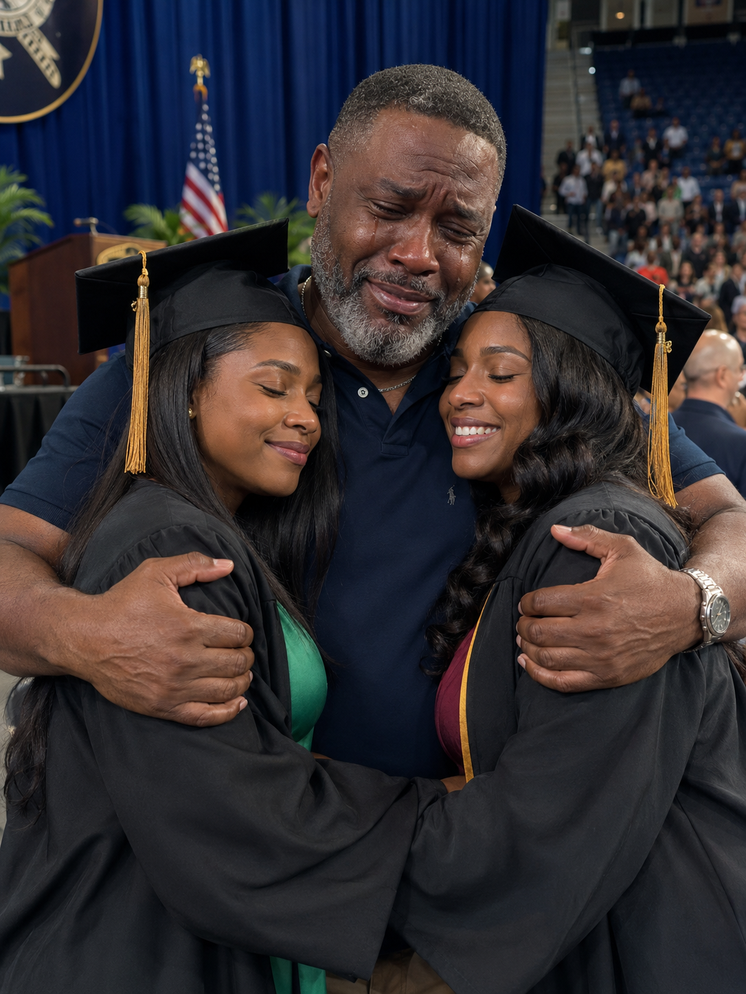 MY WIFE WALKED OUT ON OUR TWIN DAUGHTERS JUST DAYS AFTER THEY WERE BORN. EIGHTEEN YEARS LATER, SHE SHOWED UP AT THEIR GRADUATION WITH A “SPECIAL SURPRISE.” BUT WHAT MY GIRLS DID NEXT LEFT ALL 300 PEOPLE IN THE AUDITORIUM COMPLETELY SILENT.