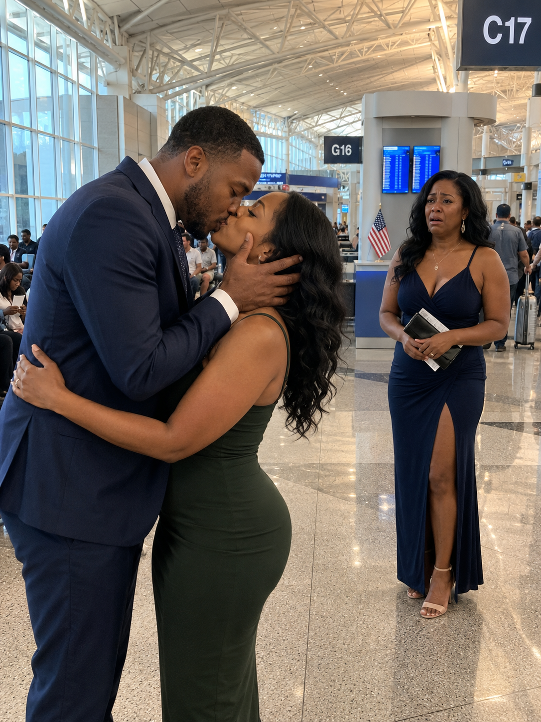 I went to the airport only to say goodbye to a friend
