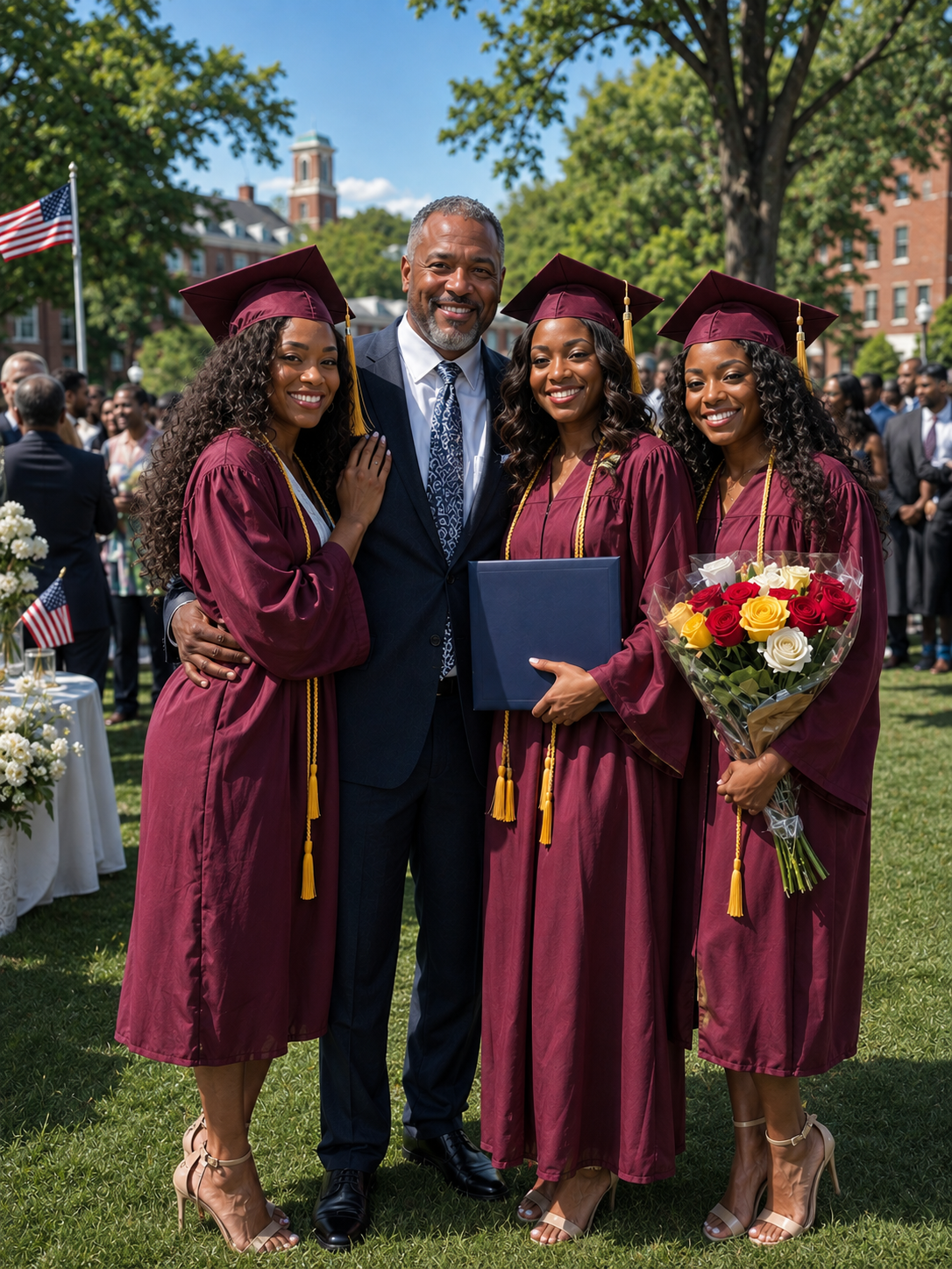 I gave up 22 years of my life raising my triplet nieces — what they did at their college graduation made me drop to my knees.