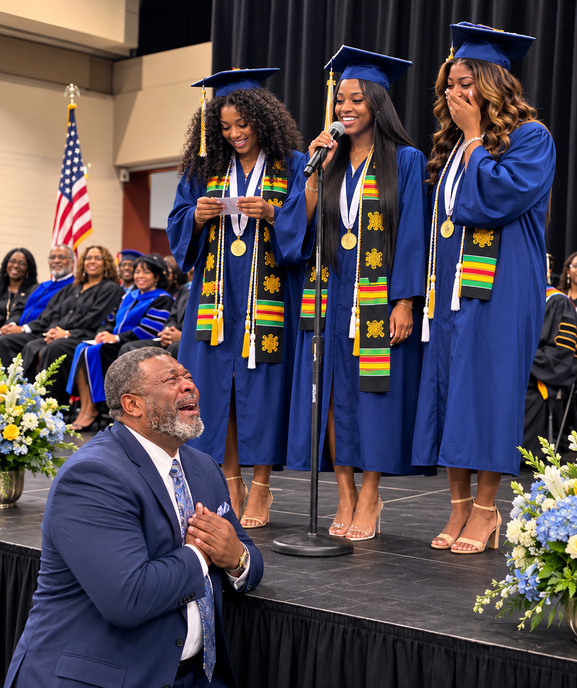 I spent 22 years raising my brother's triplet daughters—but what they revealed at graduation brought me to my knees.