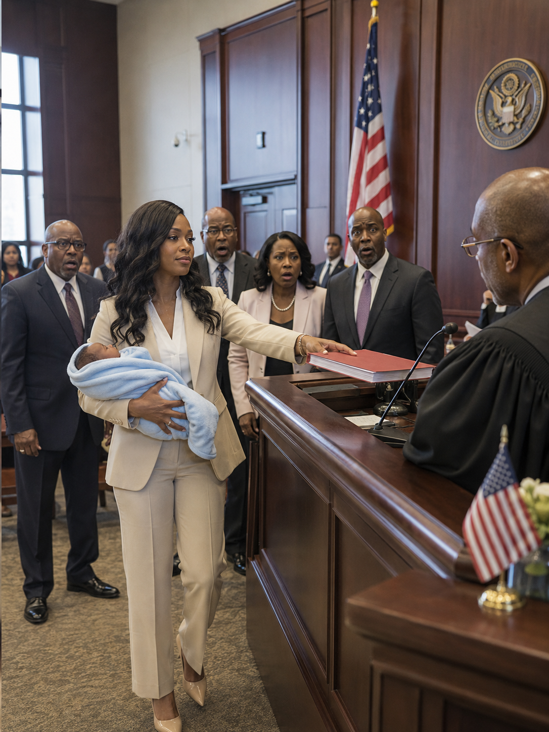 My husband marched me into court six days after I gave birth
