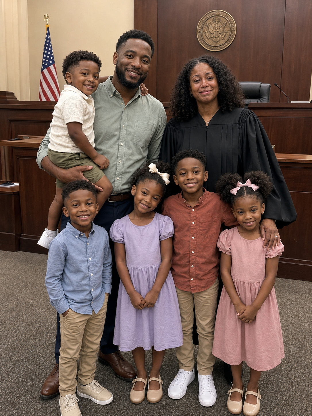 This Single Dad Fought To Adopt 5 Siblings Under 7 Before They Were Separated — The Judge Broke Down After Learning His Motive.