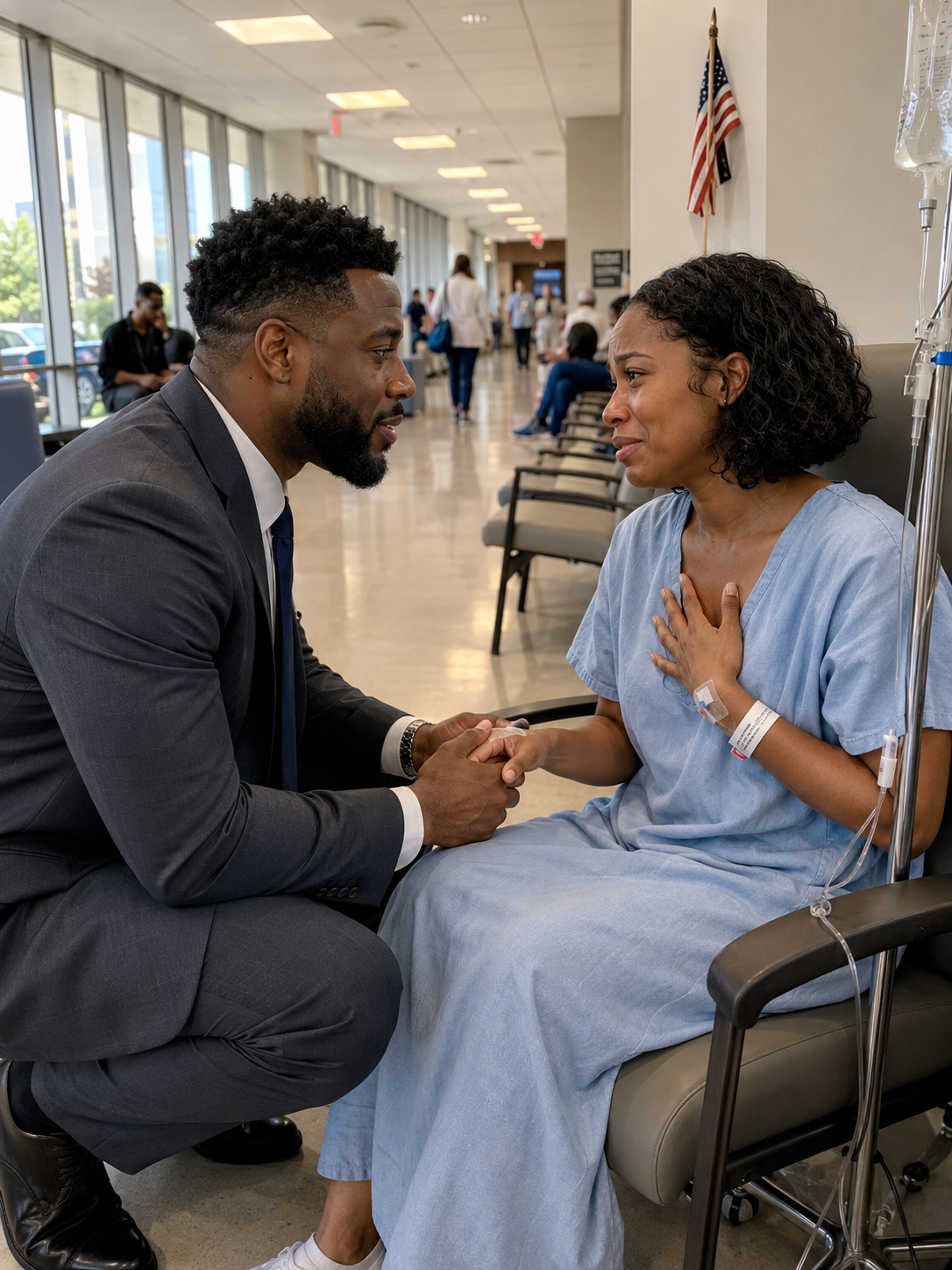 ONLY TWO MONTHS AFTER I DIVORCED MY WIFE, I FOUND HER SITTING ALONE IN A HOSPITAL HALLWAY WEARING A PATIENT GOWN, STARING INTO NOTHING