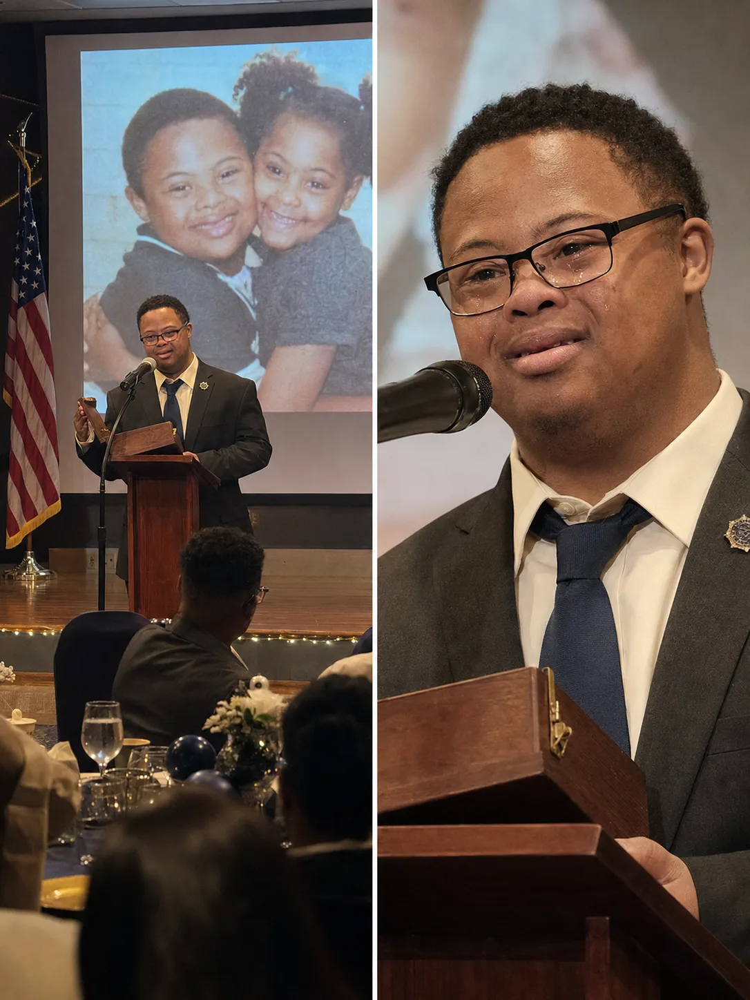 Our prom required every sibling to bring a handmade gift onstage — mine has Down Syndrome, and he'd been working on it for five months: "Sorry it's the only thing I have to give you."