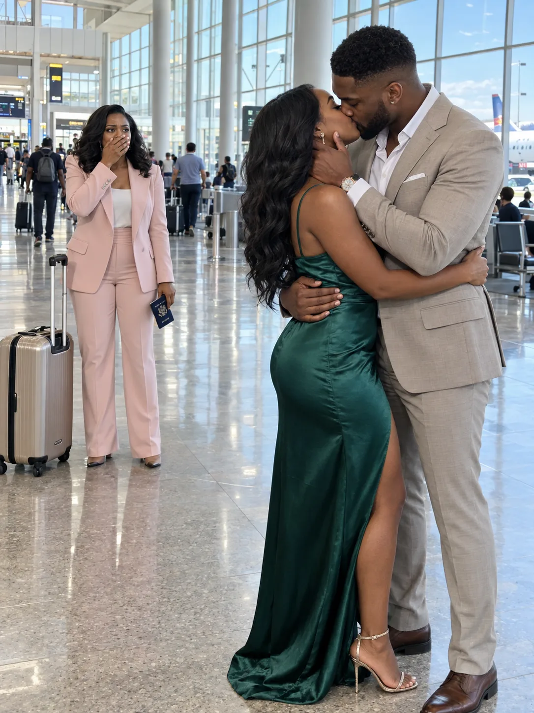 I went to the airport to see my best friend off and found my husband holding the woman he swore was just a client — then I heard him say, "Once the transfer clears, she's finished."