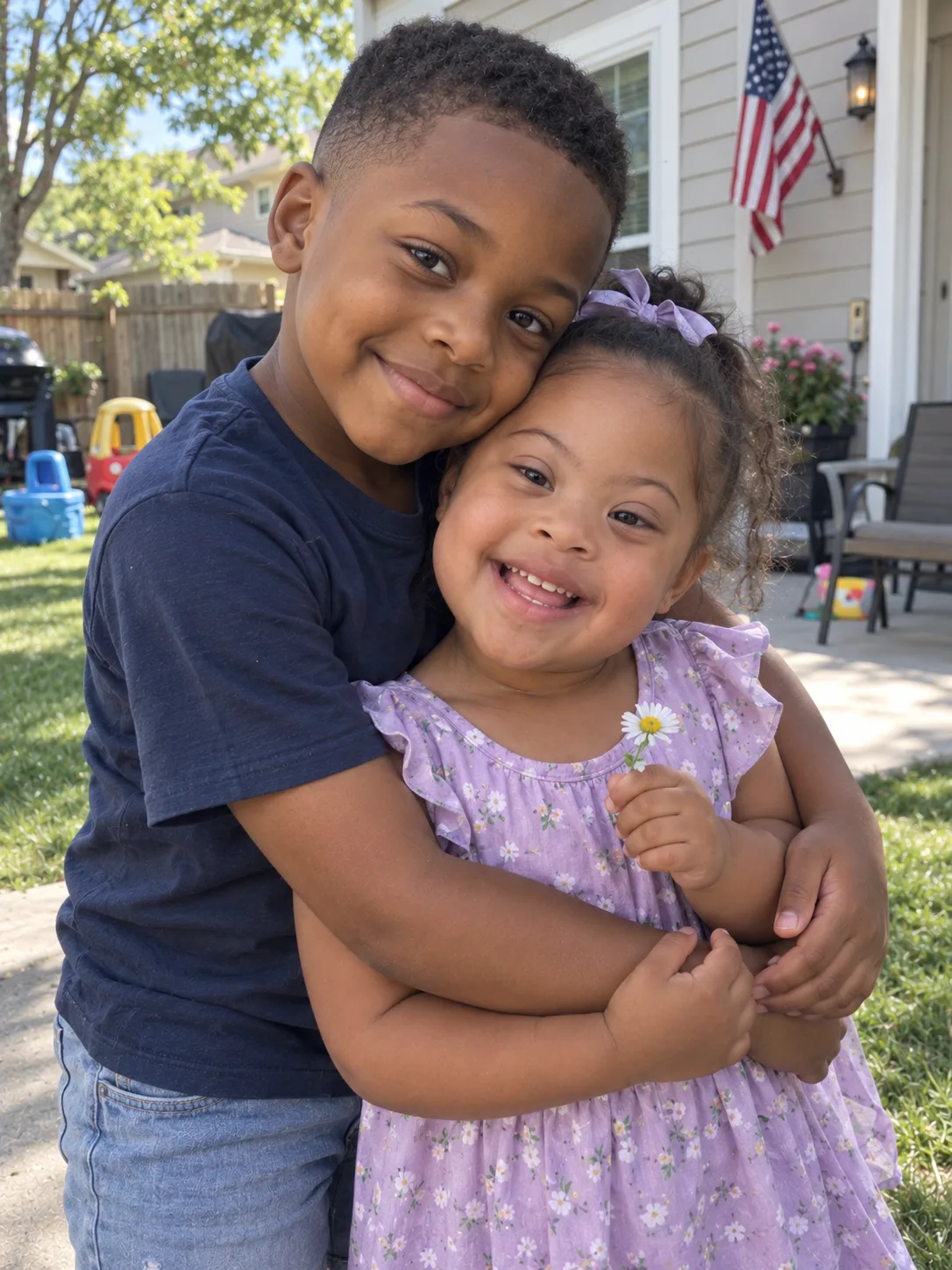 My 8-year-old son gave up his lunch money to buy a little girl with Down syndrome a red dress—the next morning, our lawn was covered with lunchboxes, but what was inside the biggest one made him go pale.