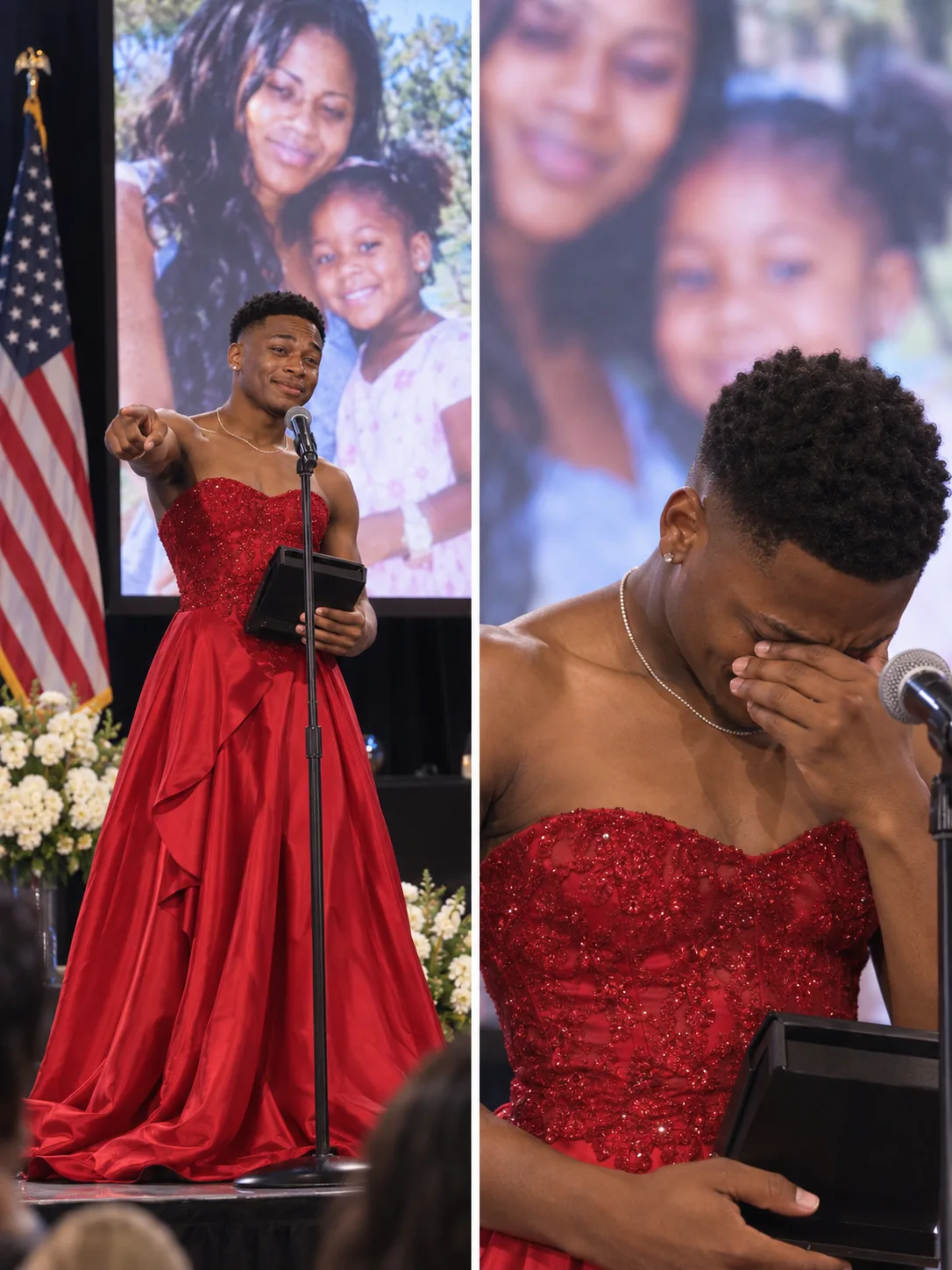 My Son Walked Across the Graduation Stage in a Bright Red Dress While the Auditorium Giggled — He Did It for Me. And I Begged Him Not To