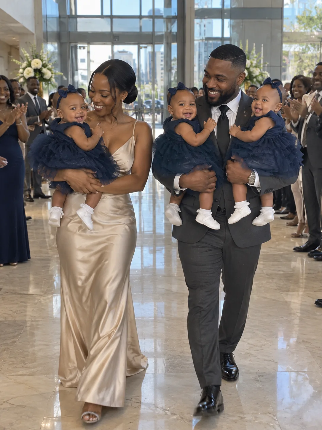 I signed the divorce papers six months pregnant with triplets — a year later I walked into his industry dinner on the arm of the man who now owns his debt.