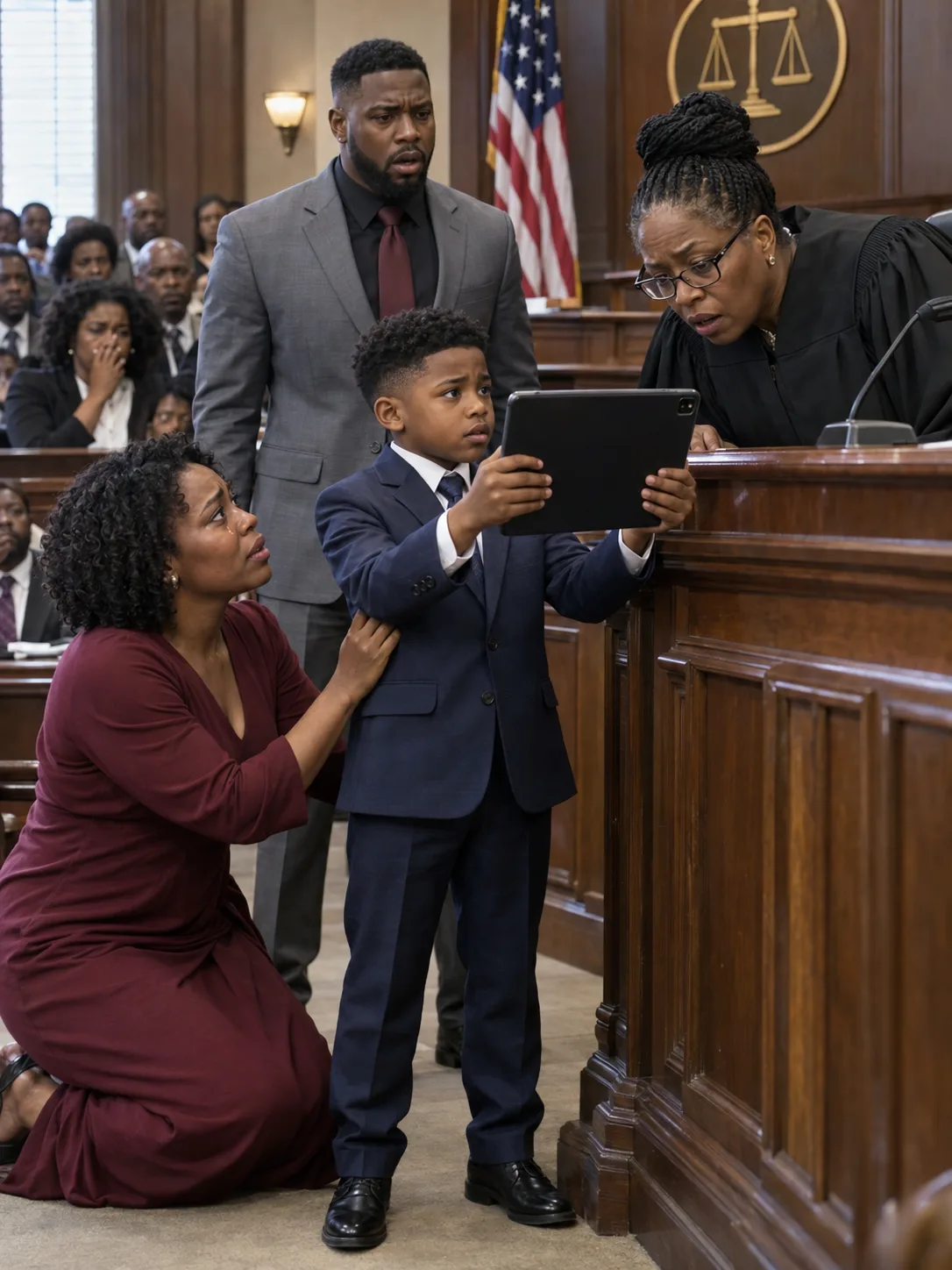 My husband filed for divorce, and my son asked the judge: "May I show you something that Mom doesn't know about, Your Honor?" The judge nodded. When the video started, the entire courtroom froze in silence.