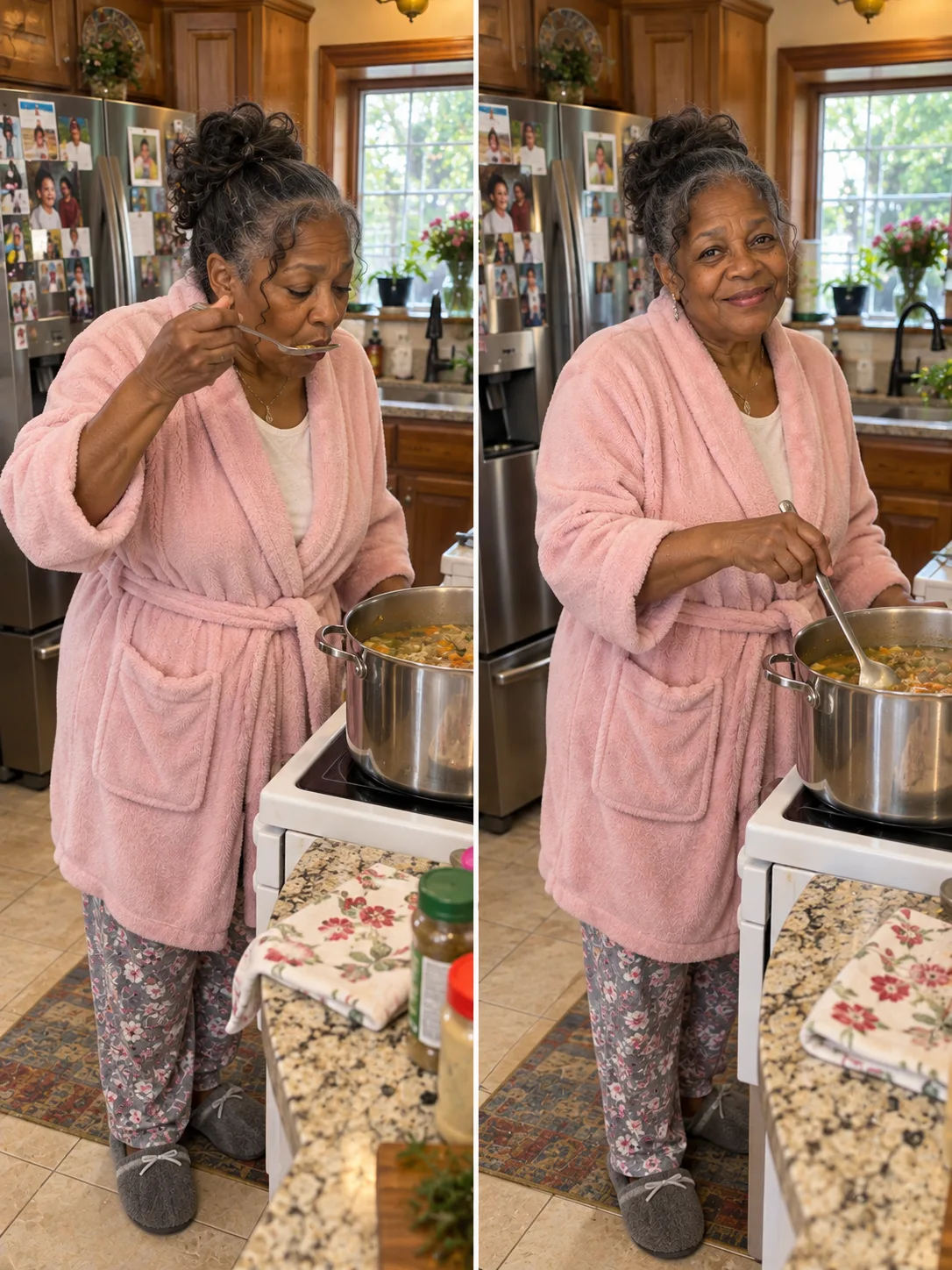 My MIL kept licking the serving spoon and putting it back in our food