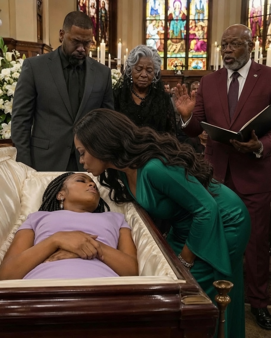 At my daughter’s funeral, her husband’s mistress leaned close and whispered, “I won”… until the lawyer stepped forward, asked for silence, and began reading the will.