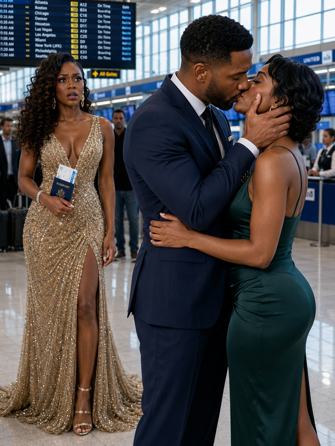 I went to the airport only to say goodbye to a friend.0198T- I never expected to see my husband there, embracing the woman he insisted was “only a coworker.” As I stepped closer, my heart pounding, I heard him murmur, “Everything is ready. That idiot is about to lose everything.” She laughed and answered, “And she won’t even know it’s coming.” I didn’t cry or confront them. I smiled. Because I had already prepared my own trap.