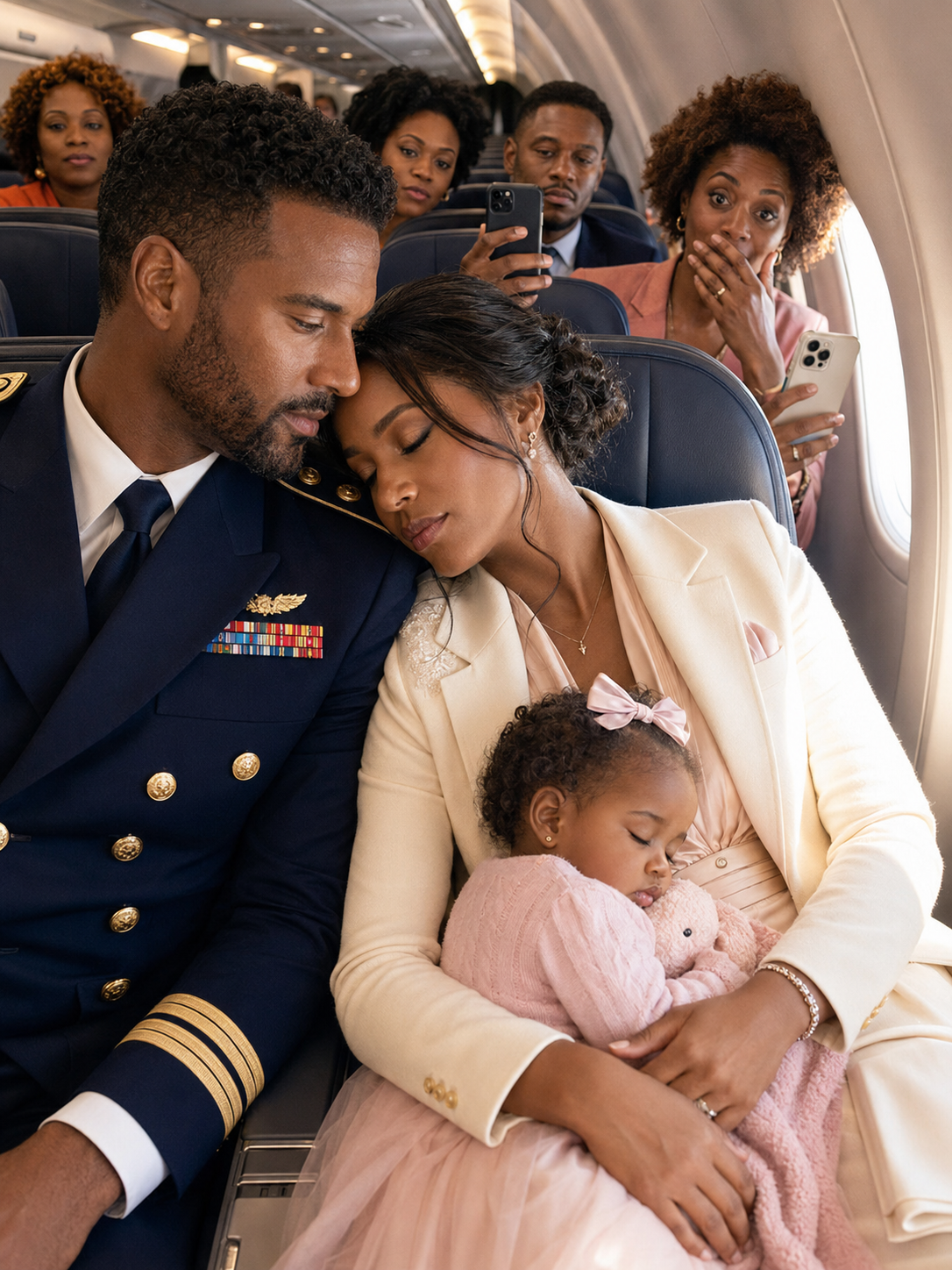 After My Divorce, I Pretended to Sleep on a Coast Guard Commander’s Shoulder to Stop Passengers Filming Him.0198t- Hours Later, My Ex Used the Viral Photo Against Me—Until a Hidden Picture Revealed He Already Knew the Stranger.
