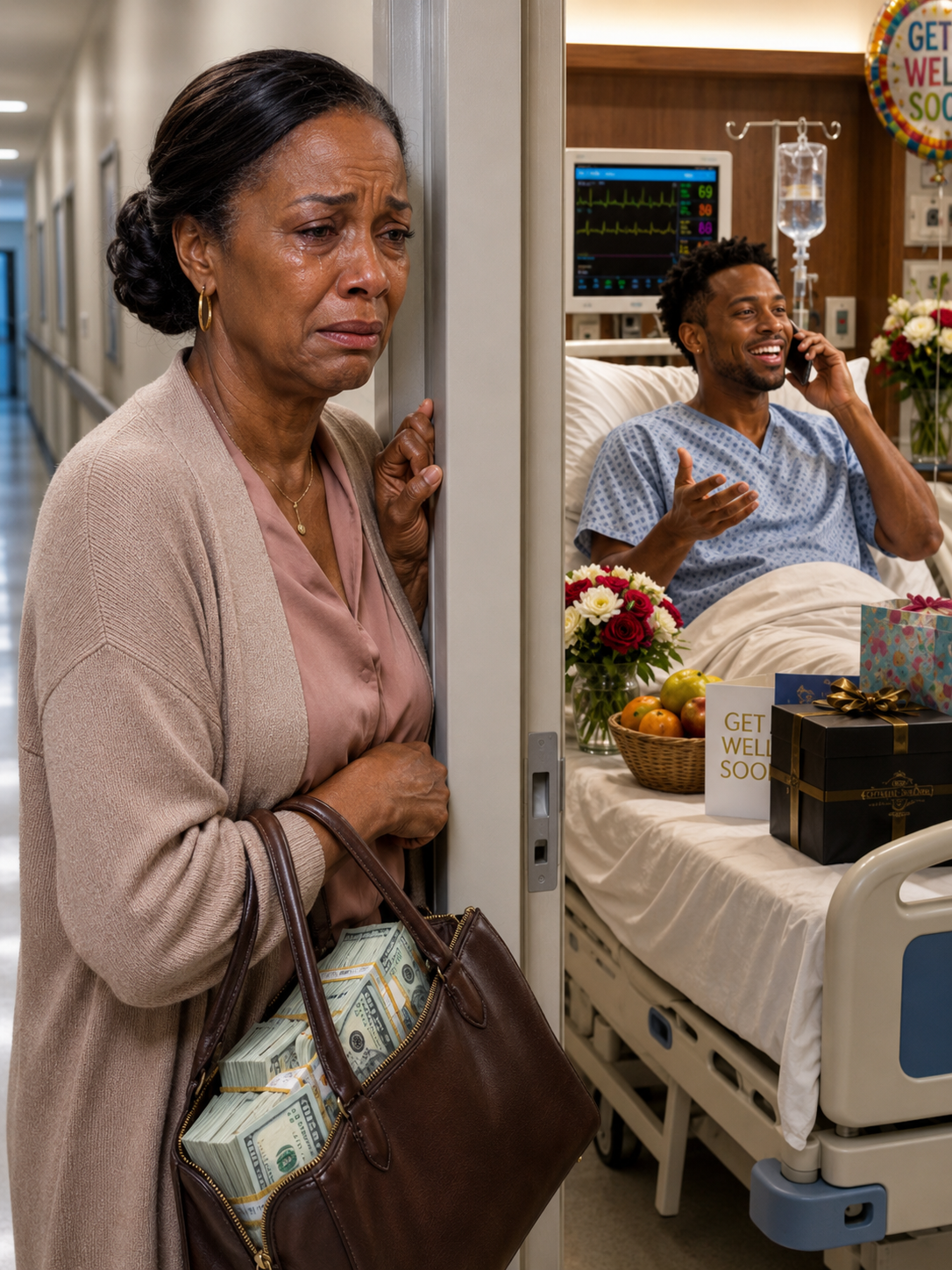 I Arrived at the Hospital With a $200 Million Winning Lottery Ticket Hidden in My Purse,0198t- Ready to Save My Only Son—Until I Heard Him Say, “Mom Always Fixes Everything for Me.” Instead of Walking In, I Turned Off My Phone and Investigated His Debts. What I Found Under My Name Changed Our Family Forever.