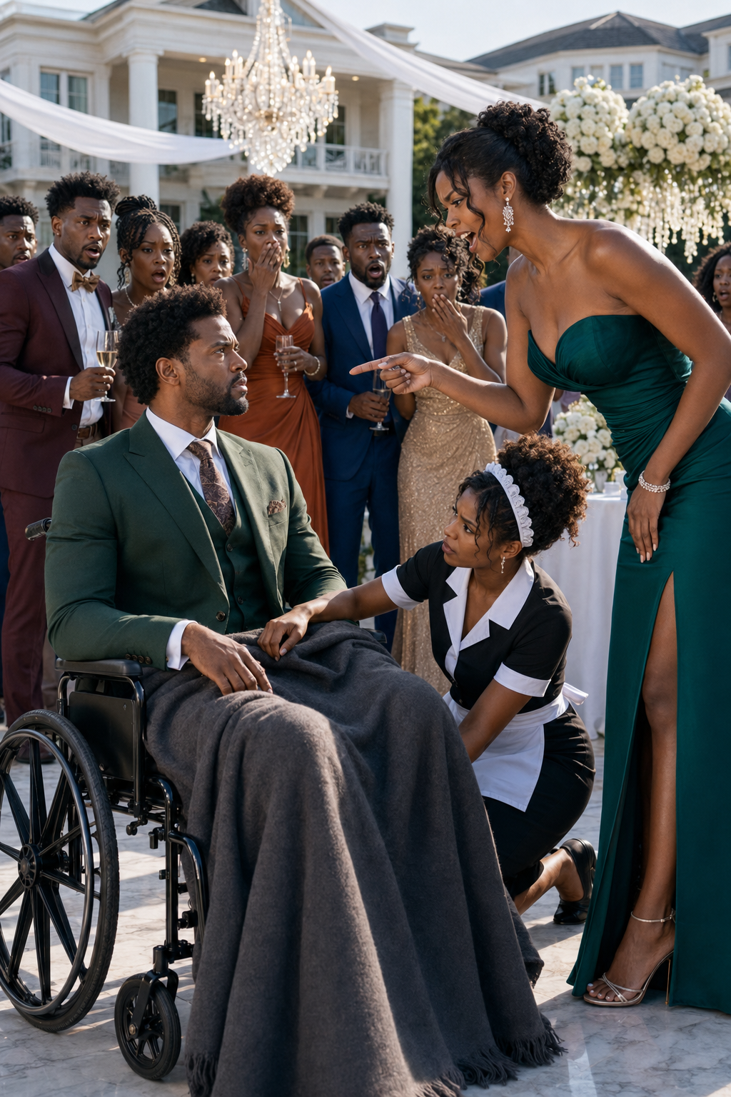"I pretended the accident had broken my bones, so I sat silently in my wheelchair and watched my fiancée laugh mockingly in front of everyone. “Look at you,” she sneered, leaning closer. “Now you’re nothing—just a useless cripple.” No one defended me. Only the maid knelt beside me, adjusted the blankets, and whispered, “You still deserve to be treated kindly.” That was when I finally realized who truly mattered in my life.