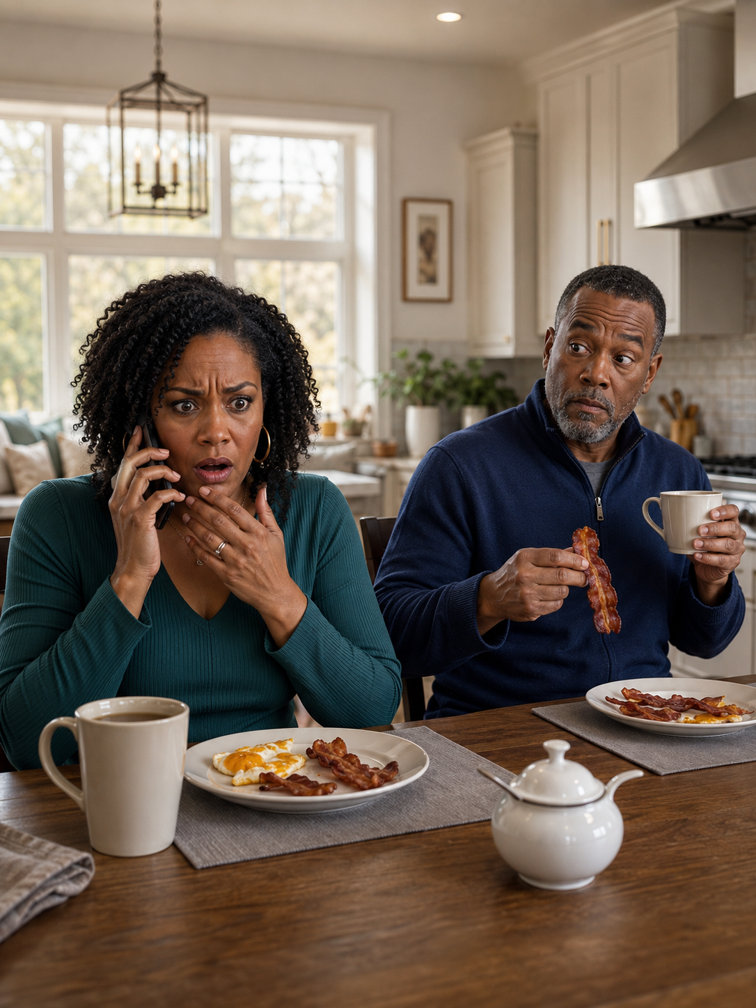My Sister Called to Say Our Father Had Died—While He Sat Across From Me Eating Pancakes. Then Someone Knocked on Her Car Window.-0198t