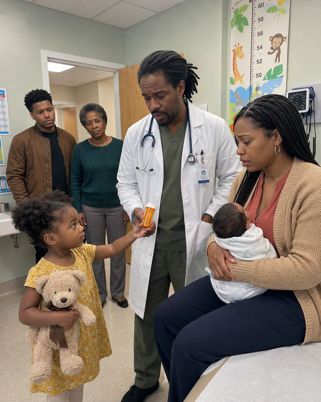 My Husband Said I Was “Hysterical” While Our Baby Burned With Fever—Then My Seven-Year-Old Pulled a Medicine Bottle From Her Backpack and Asked the Doctor One Question-0198t