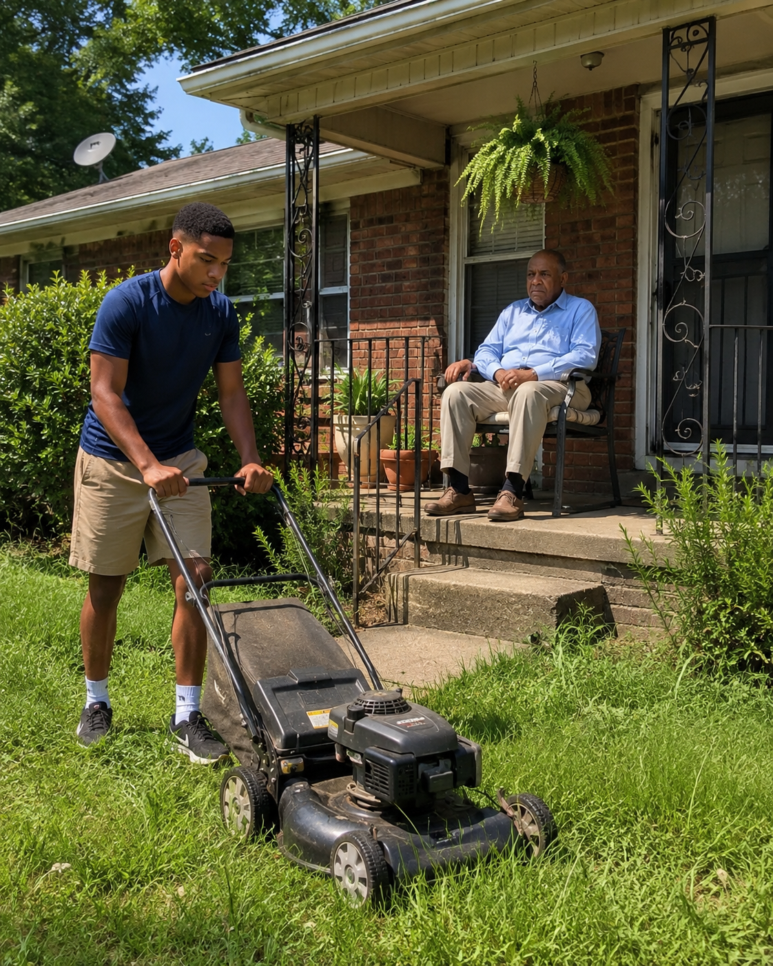 My Son Mowed an Old Man’s Lawn for Four Years Without Taking a Dollar — At the Funeral, a Lawyer Walked Past the Family and Handed Him an Envelope-0198t