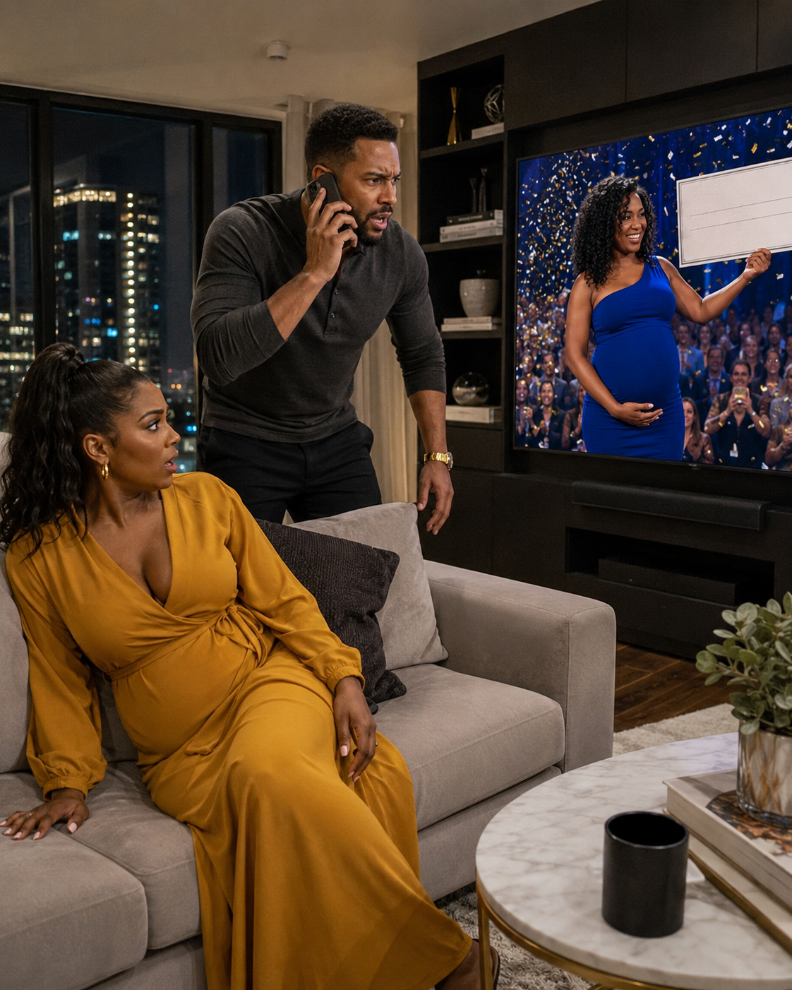 Eight Months Pregnant, My Husband Drained Our Account and Left Me for His Coworker—Three Weeks Later, He Saw Me Holding a $41 Million Lottery Check on Live TV-0198t