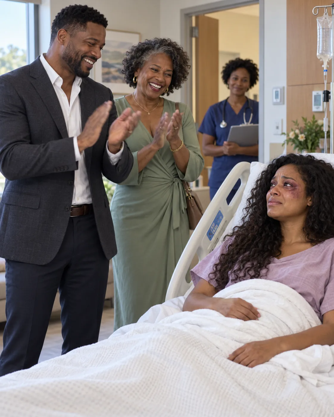 My in-laws put me in the hospital because I would not give them three million dollars, and the next morning all three of them walked into a four-bed ward with a folder. What none of them ever thought about — not once, in nine years — is that I am the person who does their tax returns.
