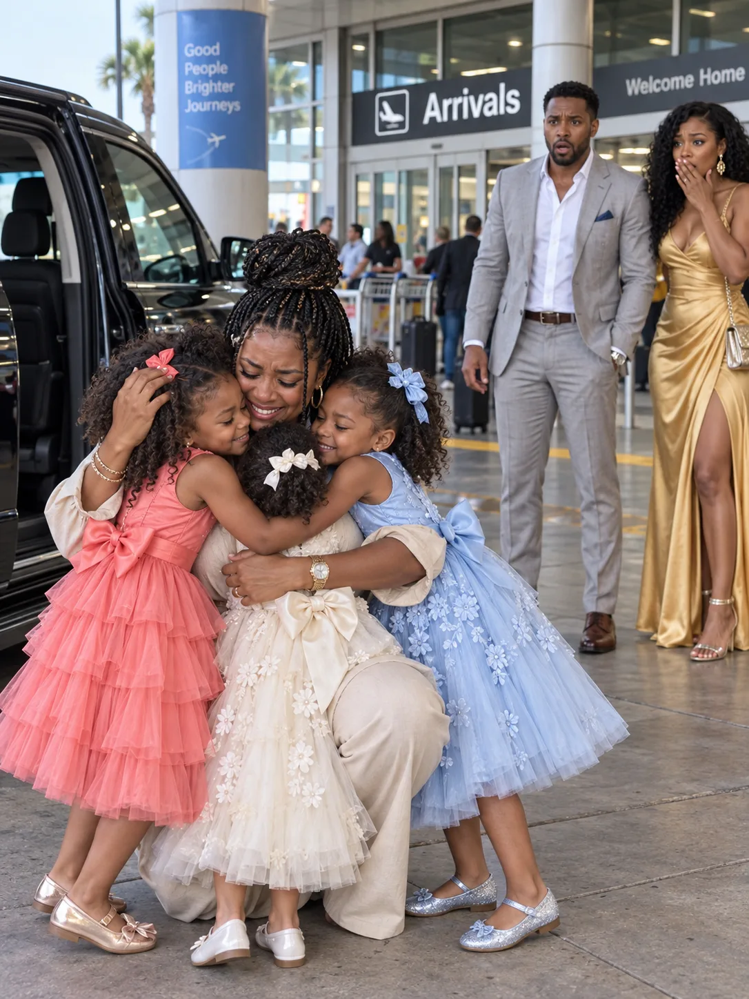 Five years after our divorce my ex-husband took the seat next to me in first class to show me what I'd walked away from. Then we landed, and three little girls ran out of a waiting Bentley shouting for me.