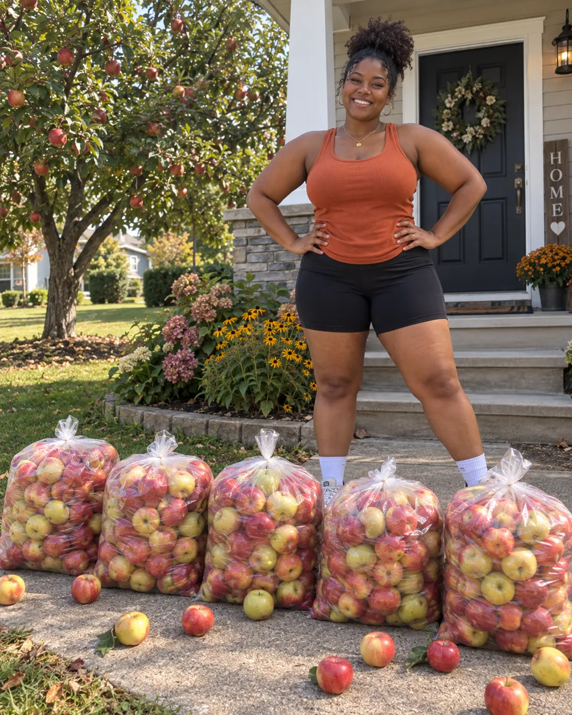 My neighbour stripped every apple from my late husband's trees the day we buried him. By morning I'd laid something across her front lawn — and she screamed so loudly the whole street came out.