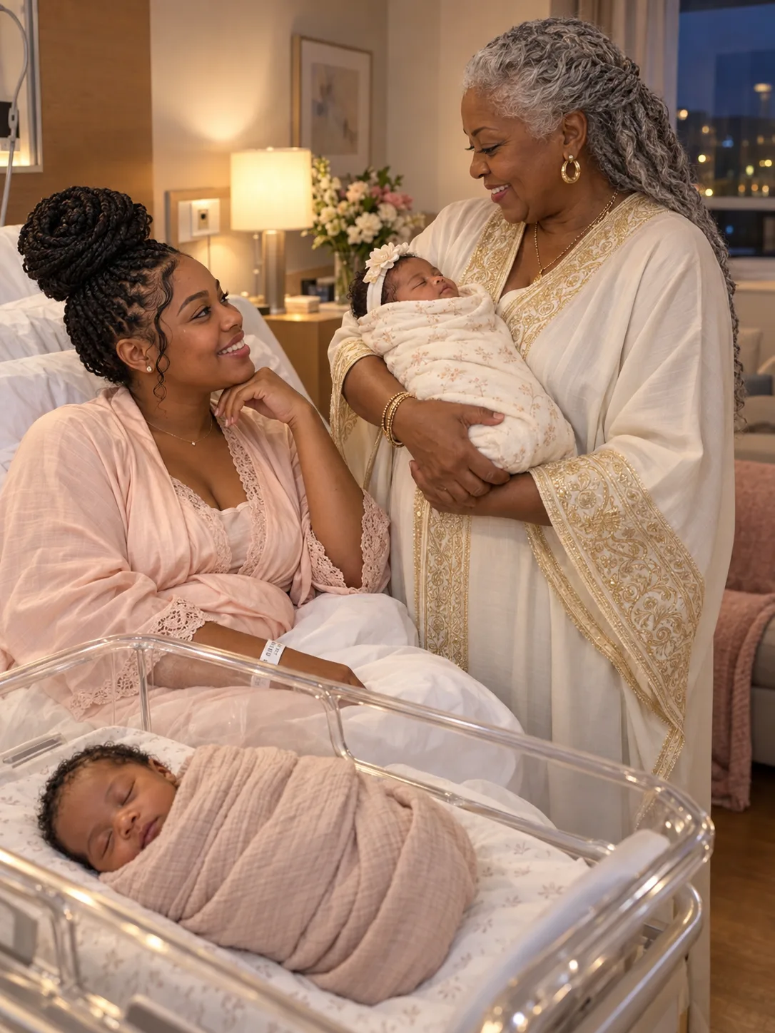 Hours after my cesarean my mother-in-law walked into the room with adoption papers and told me to hand over one of my twins. Then four security officers came through the door —0309 and their chief took his cap off.