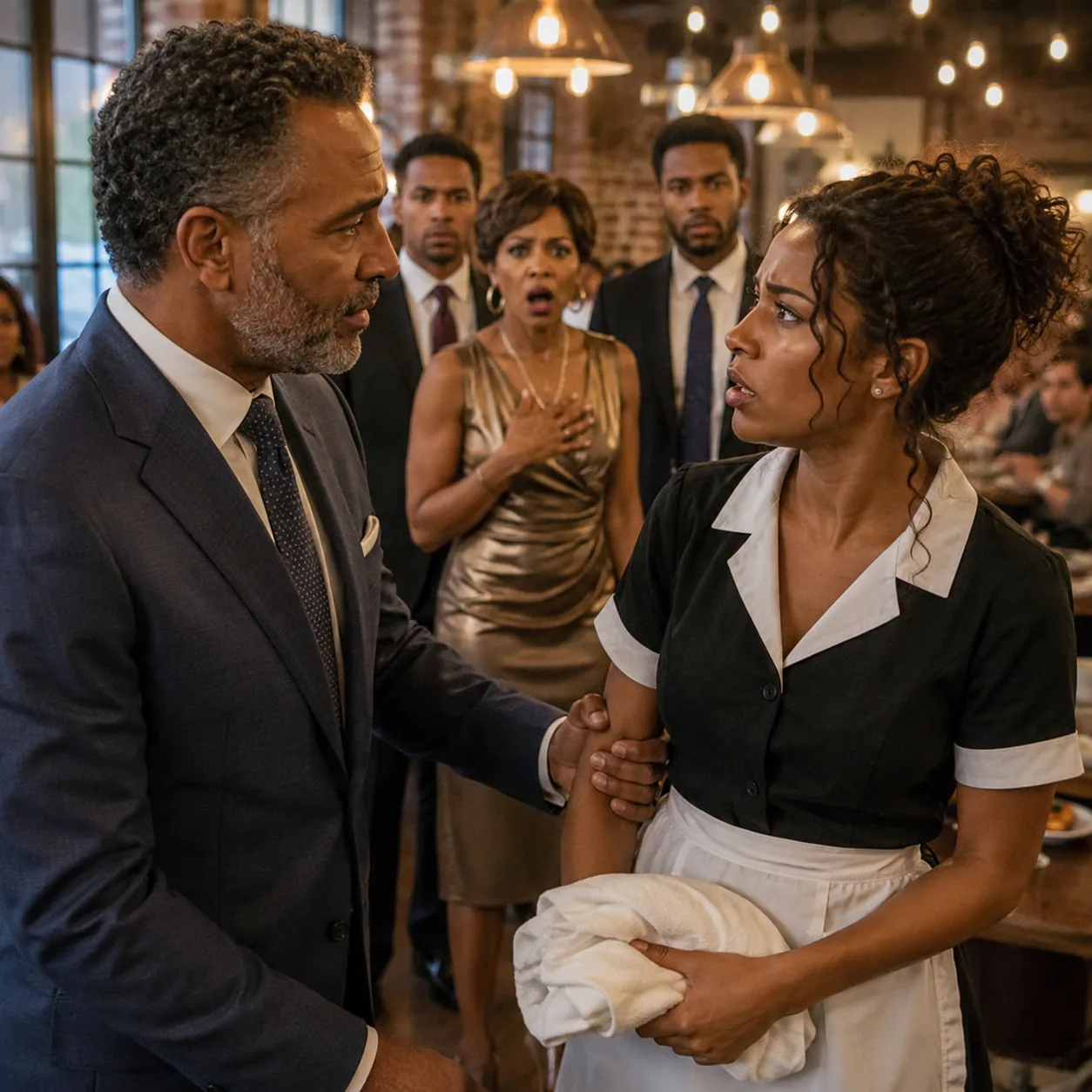 My Adoptive Mother Told Me to Serve Drinks at My Brother’s Wedding—Then the Bride’s Father Saw the Necklace Around My Neck and Dropped His Glass-0198t