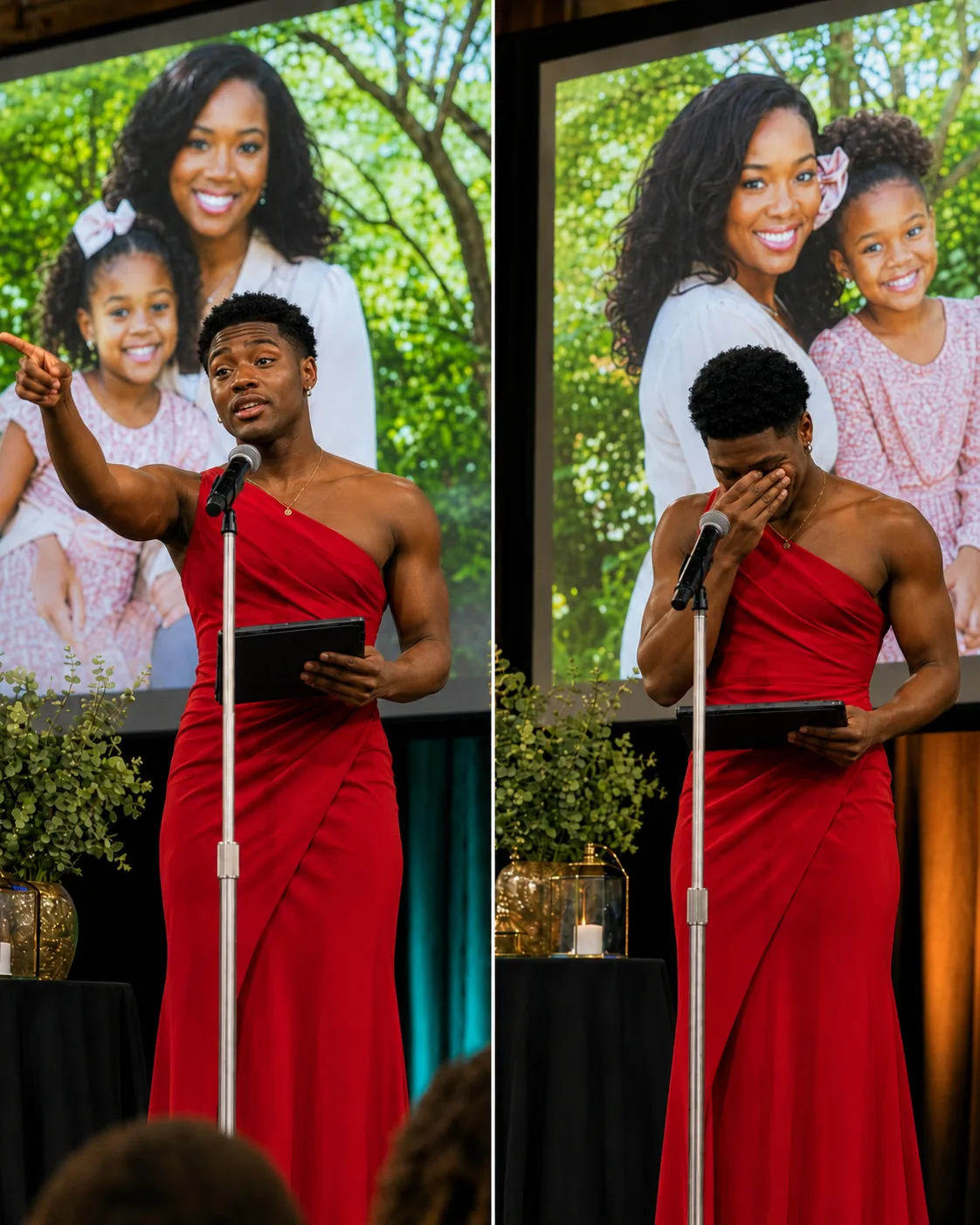 My Son Showed Up to Graduation Wearing His Late Twin Sister’s Red Dress — Everyone Thought...