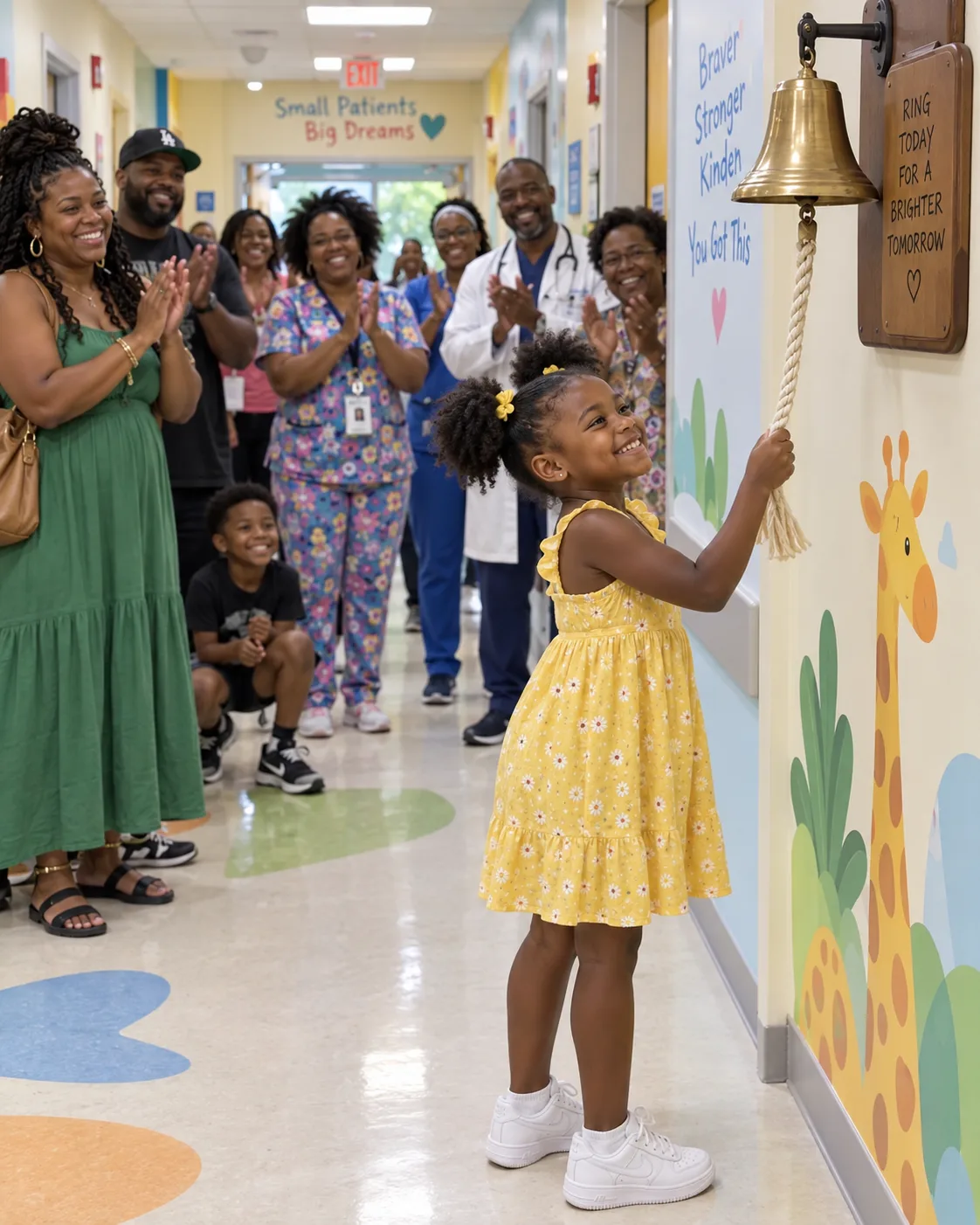 My daughter rang the bell after two years of treatment, and as we were walking out her doctor came running after us. He said the bill had been paid in full eighteen months earlier, in cash, by somebody who made him promise not to tell us until that day.