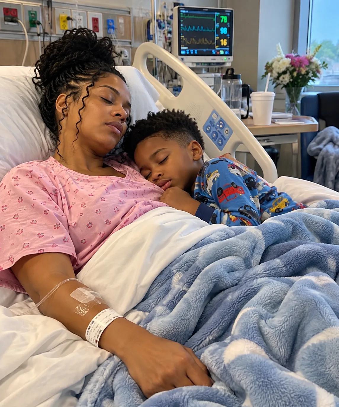My wife has been in a coma for two months, and our seven-year-old son refuses to spend a single day away from her hospital room. Tonight he told me why.