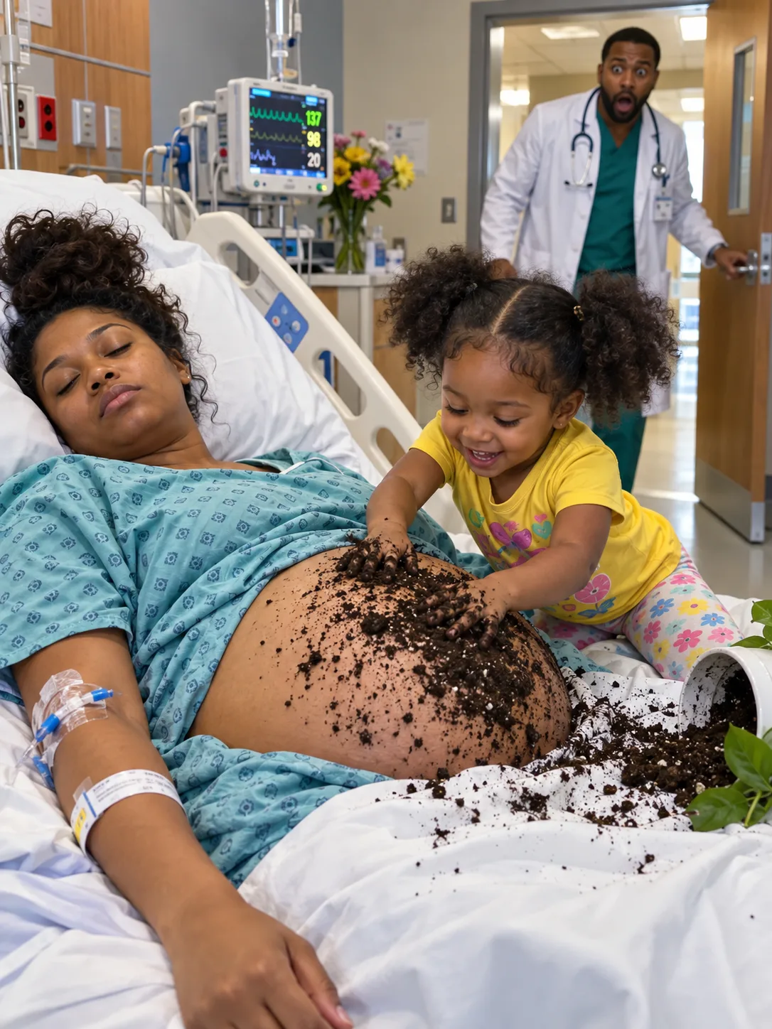 My wife had been unreachable for eight months, carrying our son. Then a seven-year-old walked into the room with a jar of soil in her hands — and the woman nobody had listened to finally got somebody to hear her.