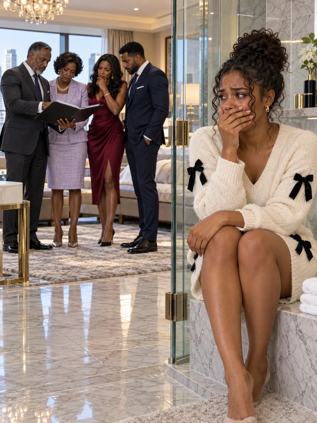 My husband bought me a trip to Paris. 20 minutes after saying goodbye, I sneaked back inside and hid in the bathroom. My husband was toasting with his family as they divided my house and savings — then I heard a stranger's name that changed everything.