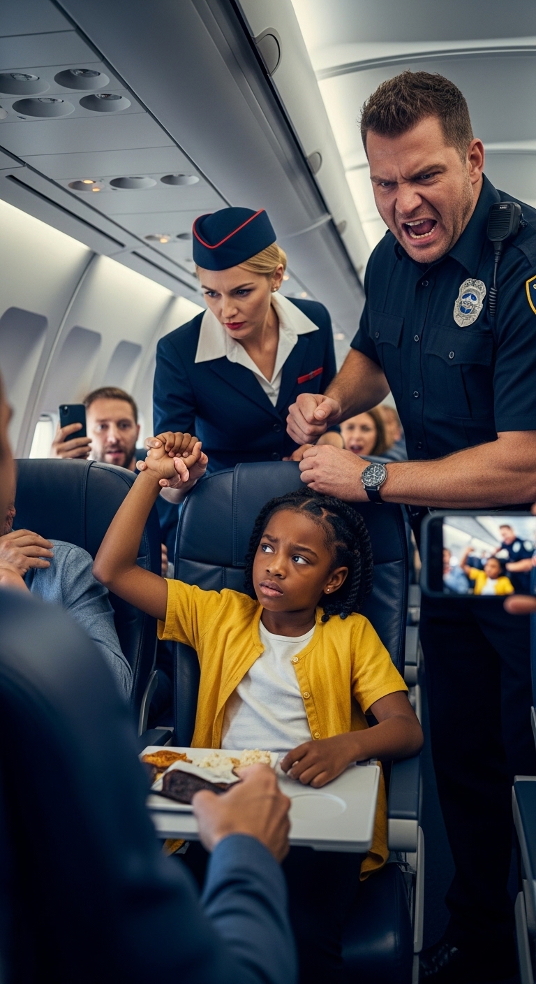 Little Black Girl Shuts Down Racist Flight Attendant After Being Served Spoiled Food in First Class