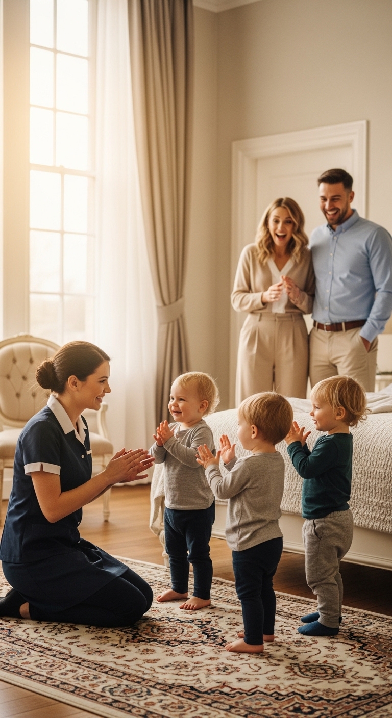 A heartbroken millionaire tried everything to comfort his triplet sons after their mother died — but when they ran to the housekeeper calling her “Mama,” a long-hidden truth began to emerge.