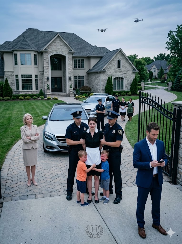 “Take Her Away,” My Wife Told The Police As They Handcuffed Our Housekeeper — But When My 5-Year-Old Son Clung To Her And Whispered Something That Made My Blood Run Cold… I Checked The Hidden Cameras… And What I Saw Made Me Realize I Had Been Blind Inside My Own Home…