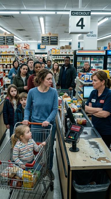 ‘I’ll Take Care of It,’ the Stranger Said in the Middle of Her Humiliation at the Checkout Line—And That One Sentence Unraveled a Fourteen-Year Lie, Exposed a Family Betrayal Worth Millions, and Changed a Single Mother’s Fate Forever