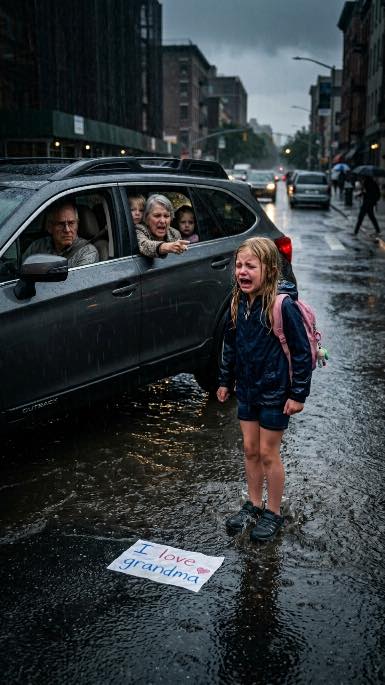 At school pickup, my parents drove away with my brother’s kids right in front of my daughter. When she ran toward the car expecting her usual ride home, my mother rolled down the window and said, “Walk home in the rain like a stray.”