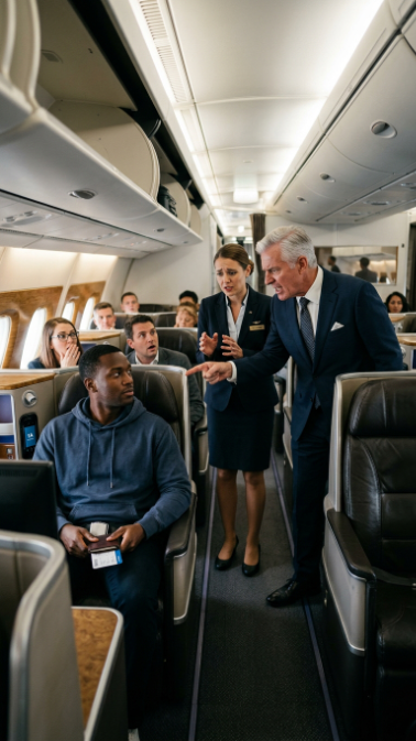 Executive Tries to Upgrade Himself by Removing Black Passenger — Stock Plummets Overnight