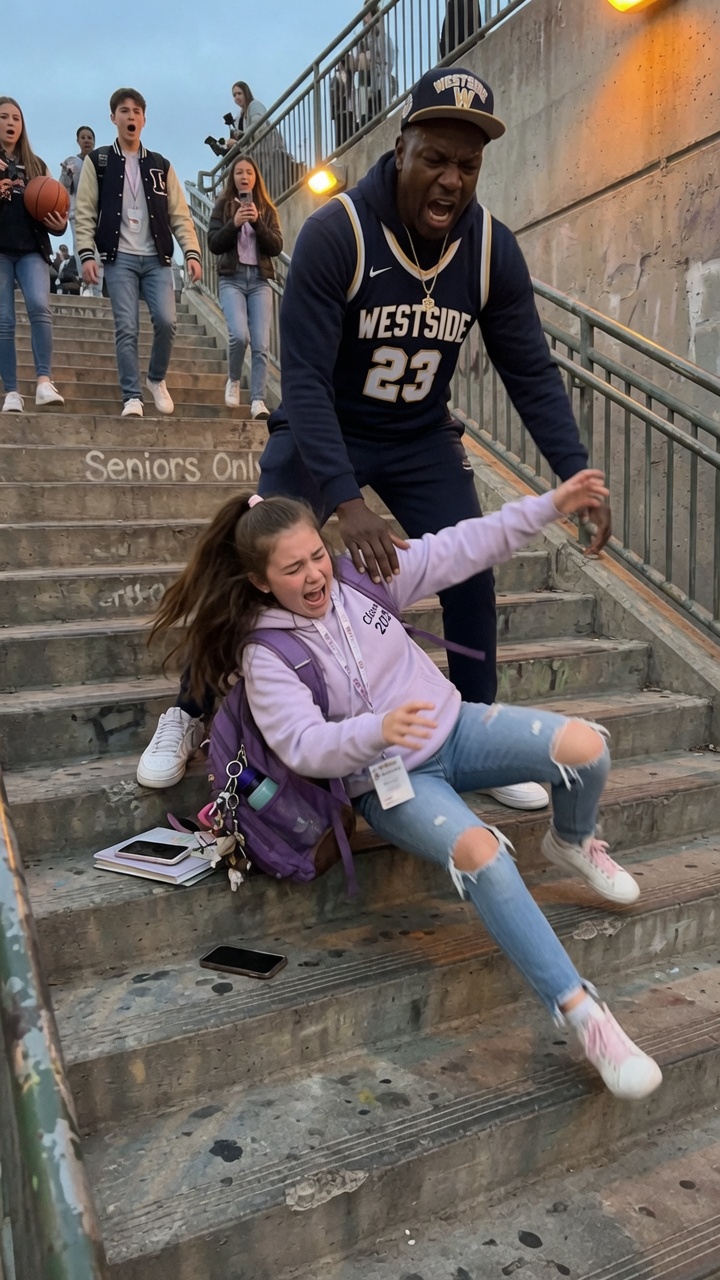 Senior Pushes Girl Down Stairs—The Janitor's Real Identity Changes Everything - Stories
