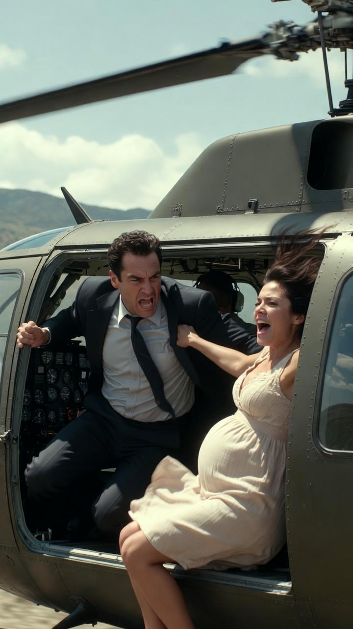 The husband pushes his pregnant, multimillionaire wife out of a helicopter to keep the inheritance… never imagining that she was already prepared..