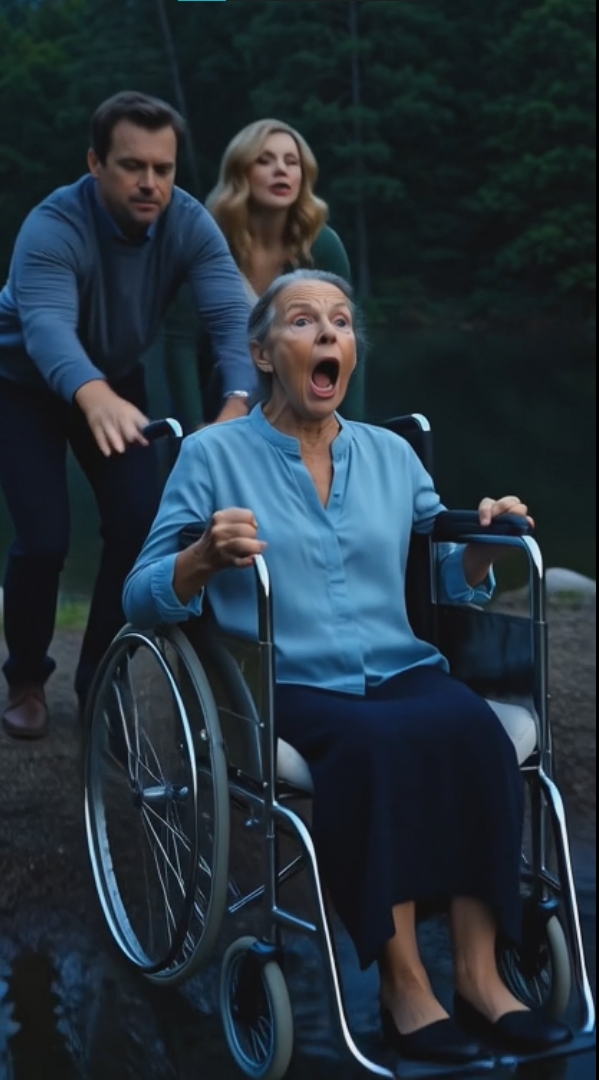 I heard my son’s voice drown out the creaking of the wheelchair as they pushed me toward the lake. “She’s drowned,” his wife said coldly. “Now we have 11 million dollars.” The water completely submerged me, but they forgot one small detail – before becoming the woman in that wheelchair, I had been a champion swimmer. As I sank beneath the surface, I made a promise: if I survive…