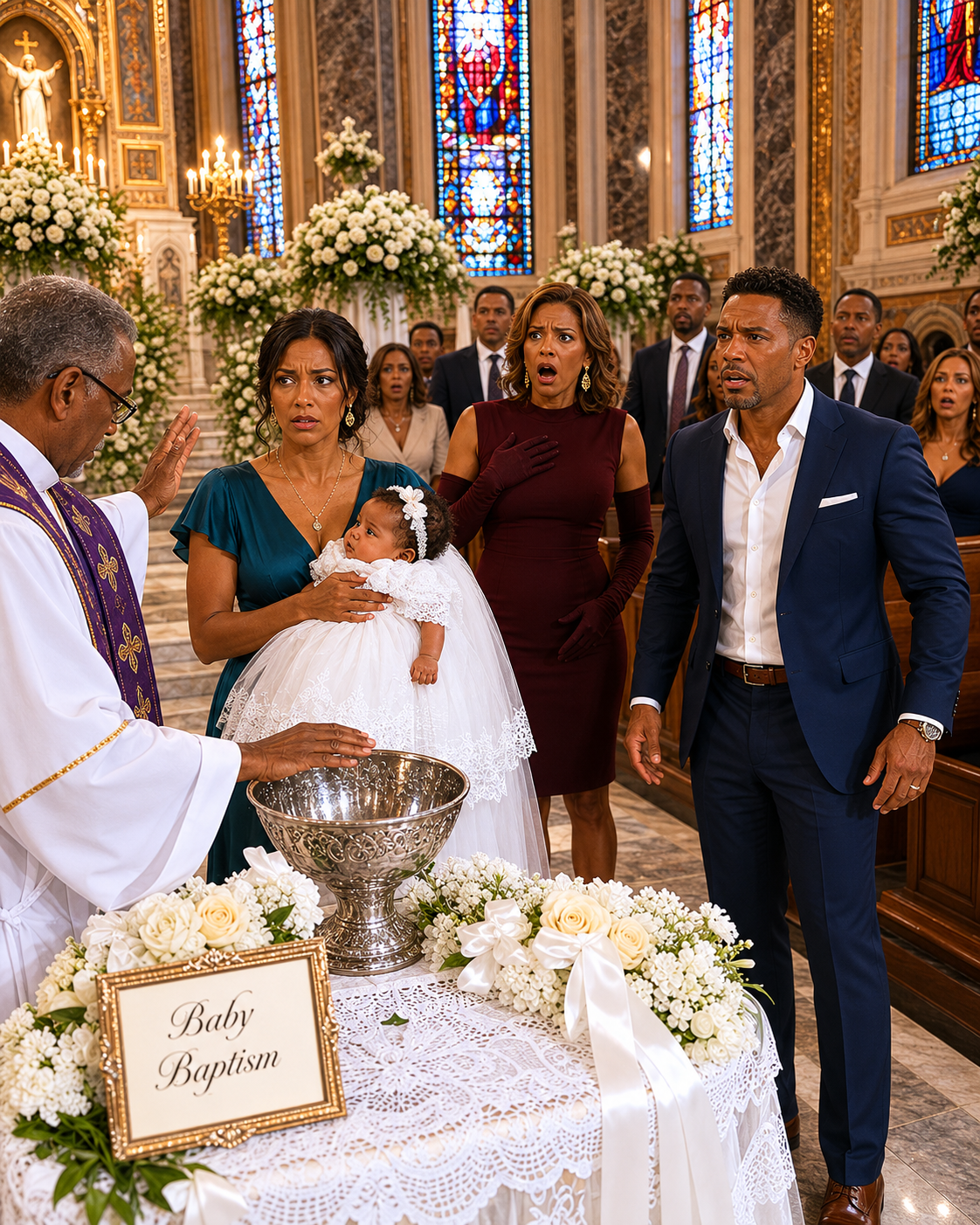 My husband told me he was going to the christening of a client’s son. I followed him to a farm… and saw my cousin carrying the baby in her arms. Then the priest smiled and said, “Now, let the child’s father come forward.”